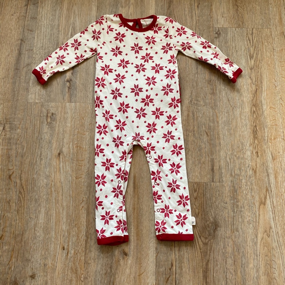 Burt’s Bees Baby Snowflake Ruffled Jumpsuit 18m